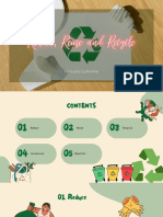 Presentación Reciclaje y Sostenibilidad Moderno y Elegante Con Fotografías en Color Verde, Blanco y Rosa
