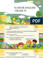 Part 2 First Quarterly Examination in English Grade IV