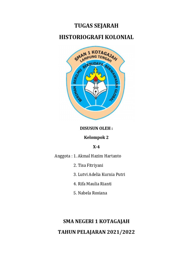 Kelompok 2 historiografi kolonial x 4 pdf