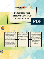 Function of Philosophy of Education