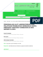 Pengenalan Alat Laboratorium Dan Pelatihan Pembuatan Herbarium Serta Preparat Anatomi Tumbuhan Di Sma Negeri 9 Luwu - Jurnal Abdimas Indonesia