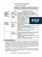 Título de La Situación Significativa "Patrones de Internet": Competencias A Evaluar Evidencias Criterios de Evaluación