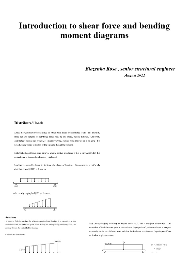 Introduction To Shear Force and Bending Moment Diagram BR | PDF | Beam ...