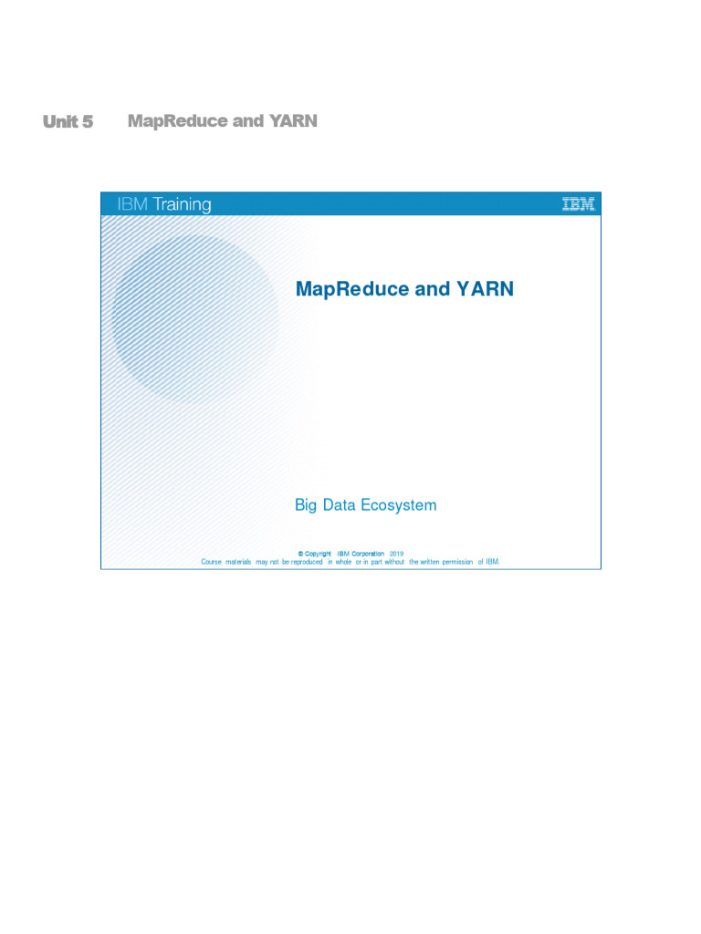 05MapReduce and Yarn PDF Apache Hadoop Map Reduce