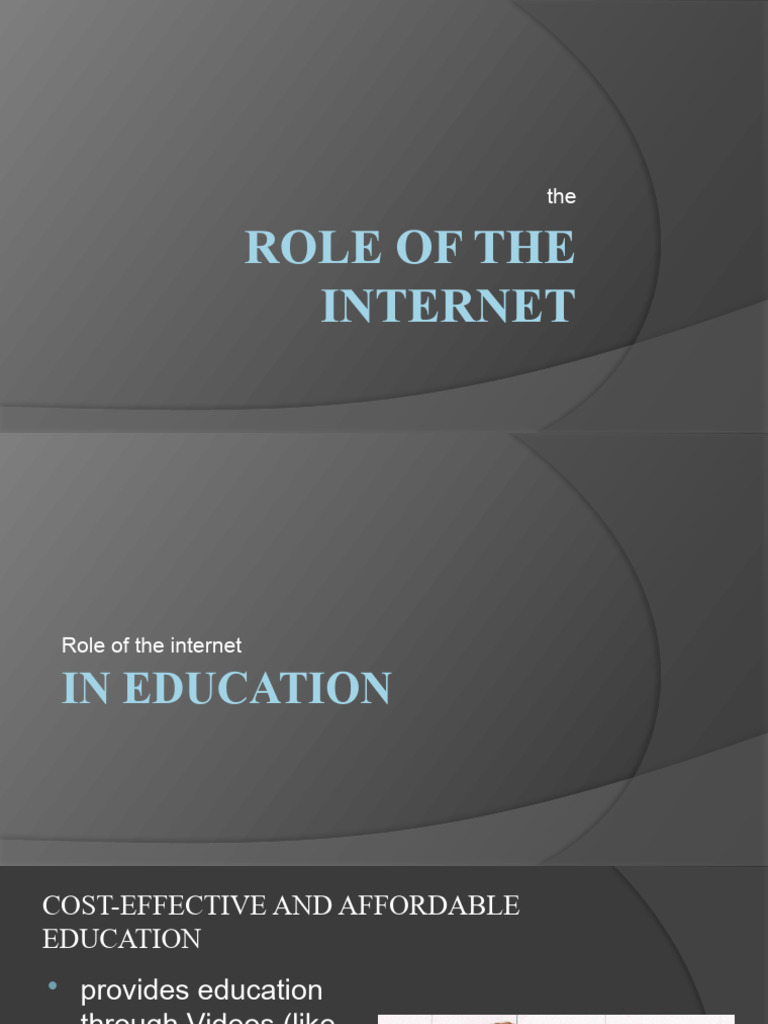Role of The Internet | PDF | Internet | Teachers