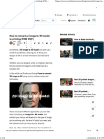 How To Convert An Image To 3D Model To Printing (FREE WAY)