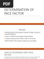 Determination of Pace Factor