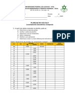 Topografia Planilha de Cálculo Altimetria