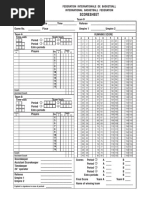 FIBA Scoresheet