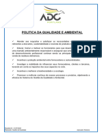 Política Da Qualidade e Ambiental