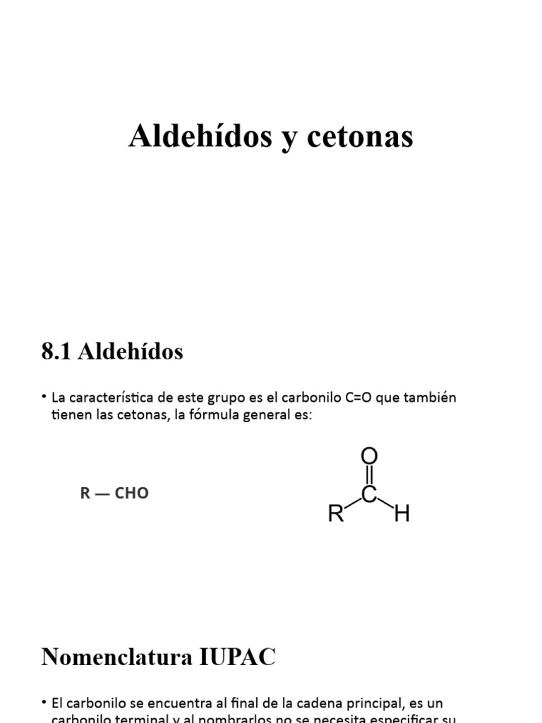 Aldehidos y Cetonas | PDF | Cetona | Formaldehído
