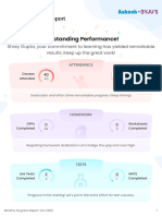 Outstanding Performance!: Shrey Gupta's Monthly Progress Report