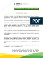 Formulário para Requerimento de Adequação Vencimental