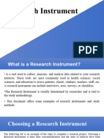 Research Instrument REPORT
