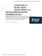 2023 - ENCUESTA PERCEPCIÓN DE ESTUDIANTES ACERCA DE LA RETROALIMENTACIÓN DEL APRENDIZAJE - Formularios de Google