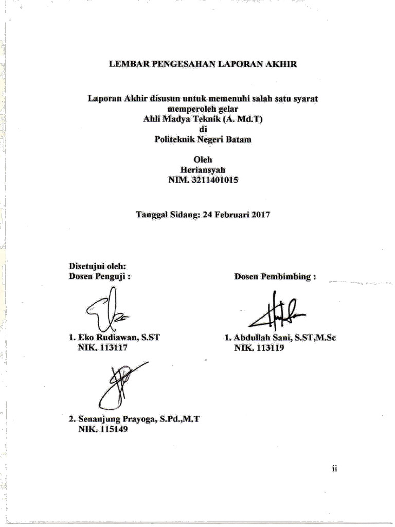 Lembar Pengesahan | PDF