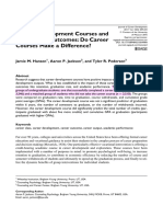 Hansen Et Al 2016 Career Development Courses and Educational Outcomes Do Career Courses Make A Difference