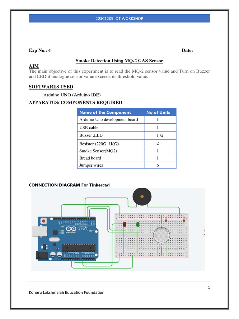 Gas Sensor PDF Arduino Computer Engineering