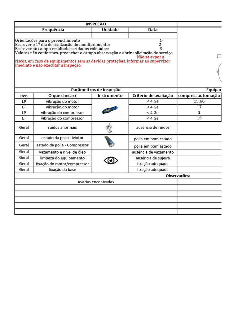 Checklist de Inspeção | PDF