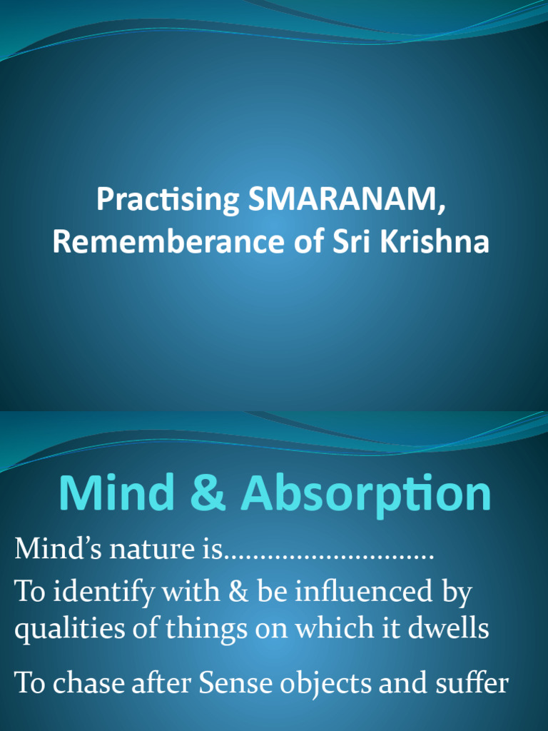 Practicing Remembrance of Sri Krishna | PDF | Mind | Vaishnavism
