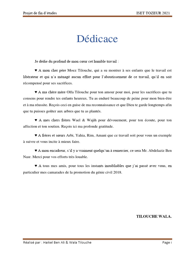 Projet de Fin d'Études en Génie Civil | PDF | Béton armé | Flexion ...