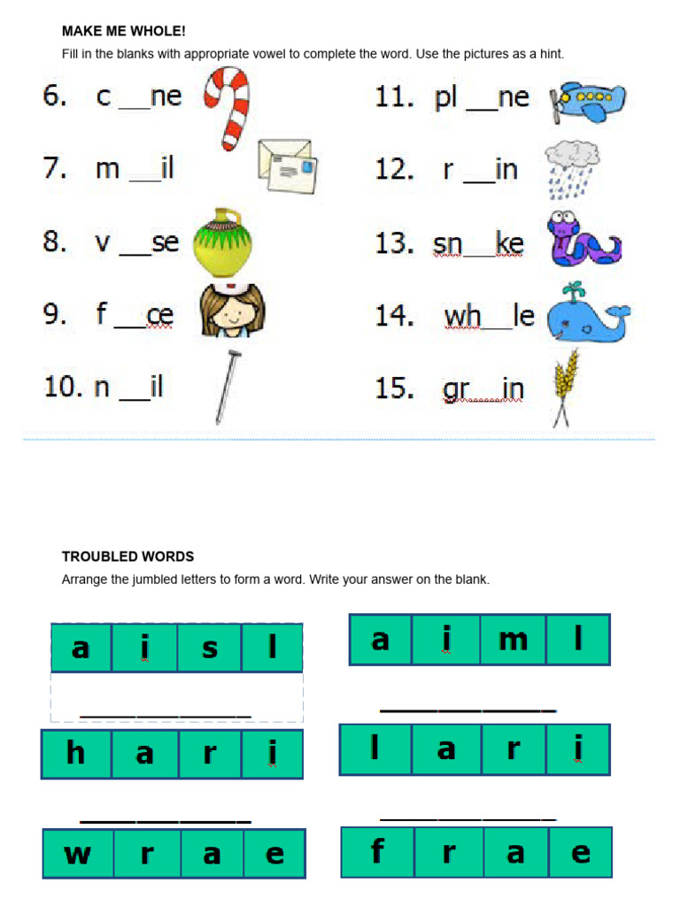 Lesson1 long a sound worksheet pdf
