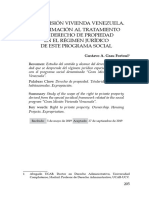 Gran Misión Vivienda Venezuela. Aproximación Al Tratamiento Del Derecho de Propiedad en El Régimen Jurídico de Este Programa Social