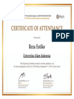 Certificate of Attendance - ICOLA 2019 - Reza Estiko