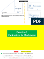 Exercicios - BJT Amplificadores Analógicos BJT Básicos