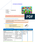 D1 A1 SESION COM. Presentación de La Experiencia de Aprendizaje 11