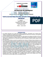 Explicacion Practica Del Estado Financiero de Una Empresa