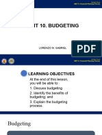 UNIT 10 Budgeting