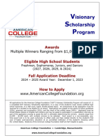 Acf Visionary Scholarship Flyer Counselors