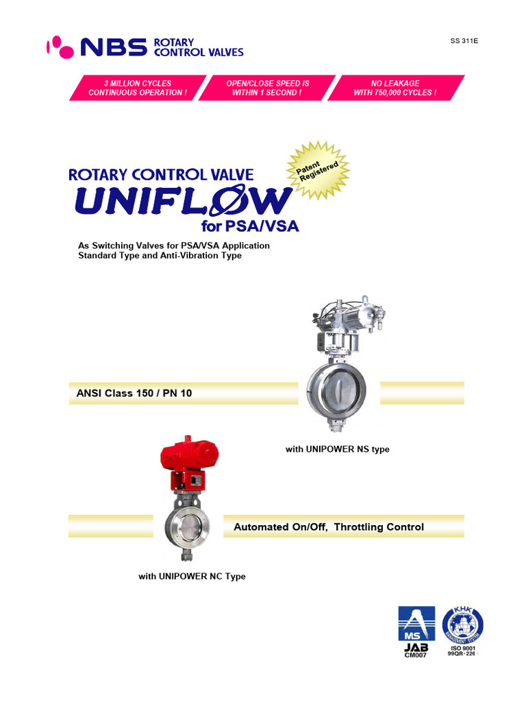 UNIflow_psa_vsa_NBS PDF Valve Actuator