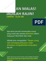 Jangan Malas, Jadilah Rajin