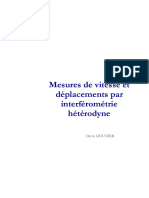 Mesures de Vitesse Et Déplacements Par Interférométrie Hétérodyne