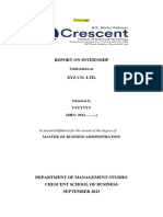 Internship - Report - Format