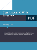 Cost Associated With Inventory