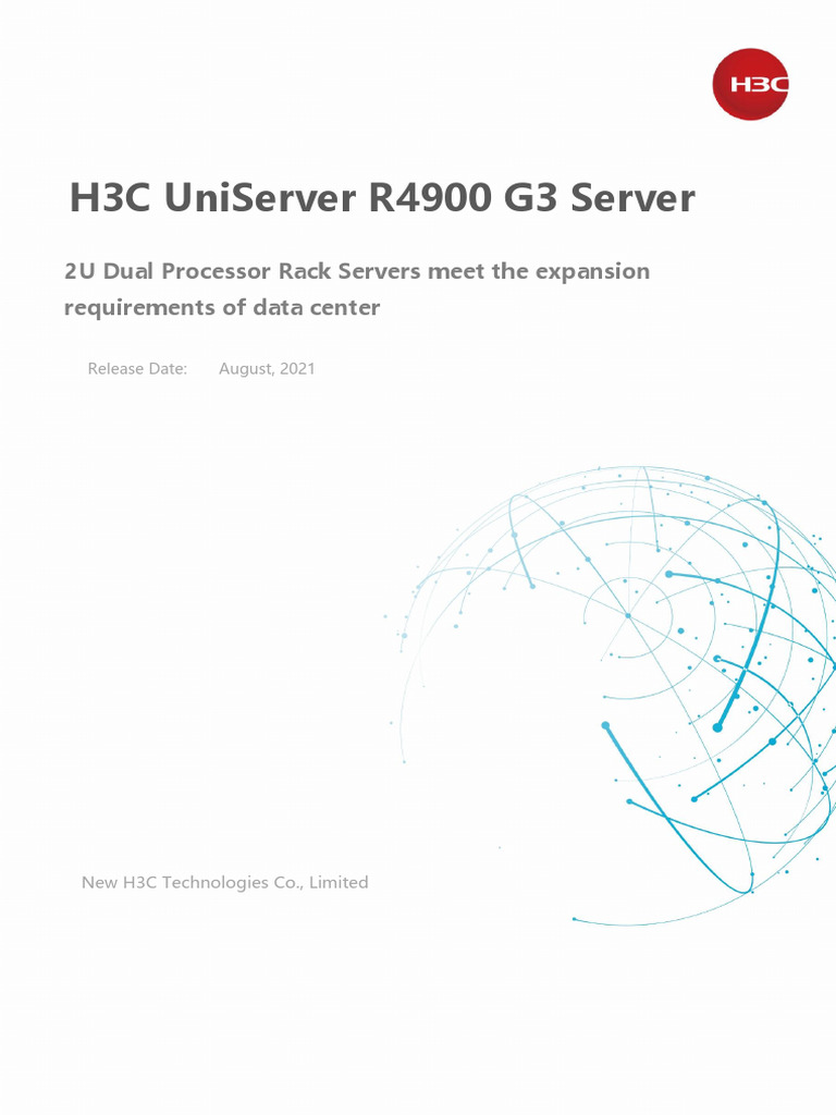 H3C UniServer R4900 G3 Rack Server Datasheet | PDF | Solid State Drive ...