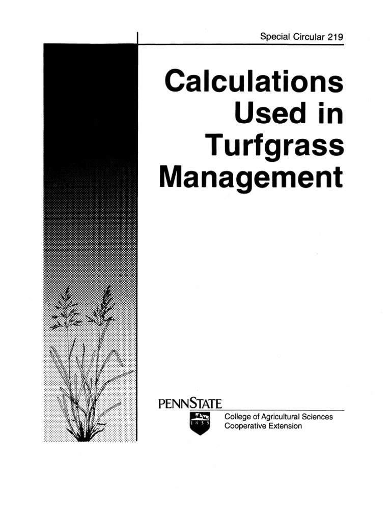 Calculations Used in Turfgrass Management | PDF
