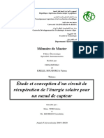 Étude Et Conception D'un Circuit de Récupération de L'énergie Solaire Pour Un Nœud de Capteur