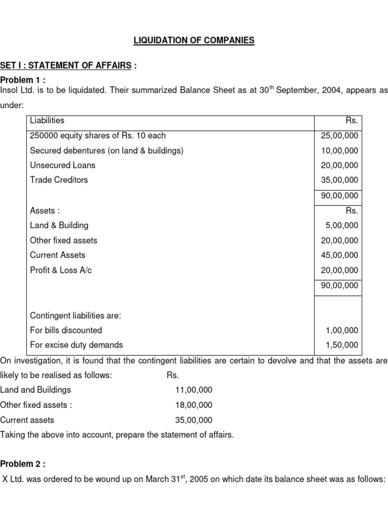 Liquidation of Companies PDF Equity (Finance) Stocks