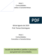 2019 - 08 - 08 - Comunidades - Conceito e Características