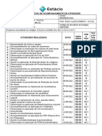 Anexo 2 - Ficha de Acompanhamento de Atividades: Hora Início HOR A Fina L