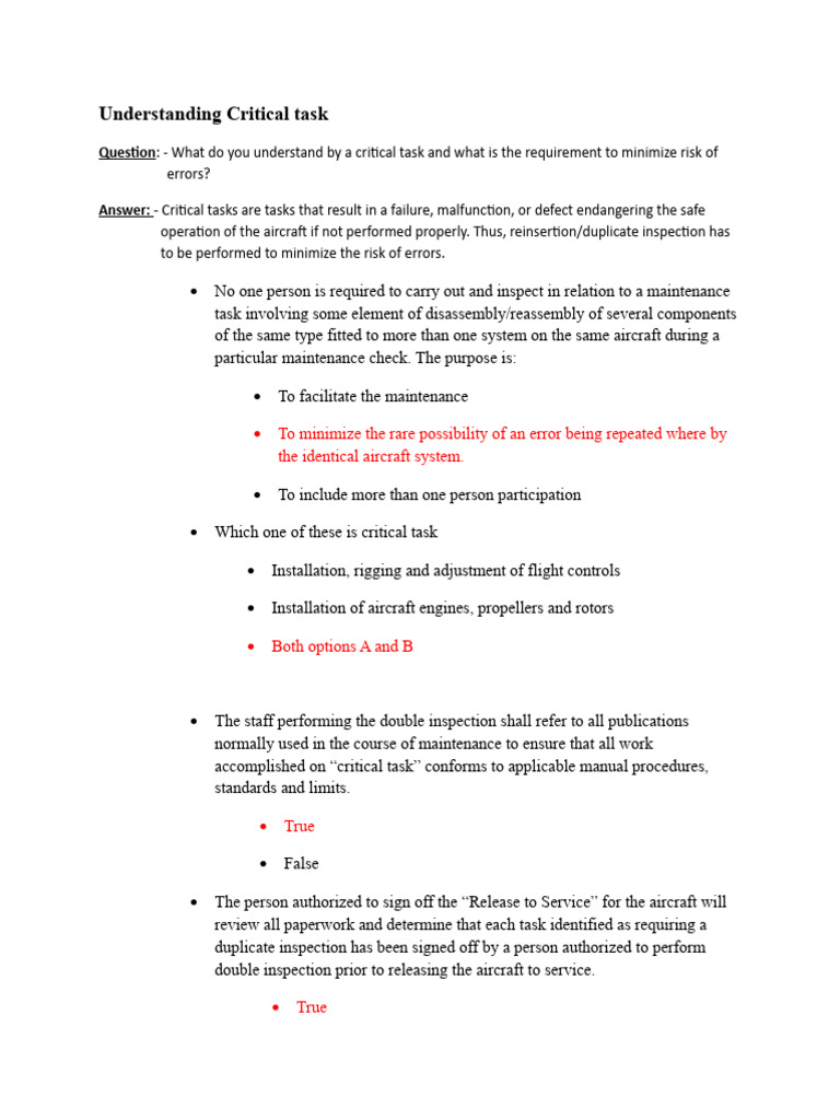 Understanding Critical Task | PDF