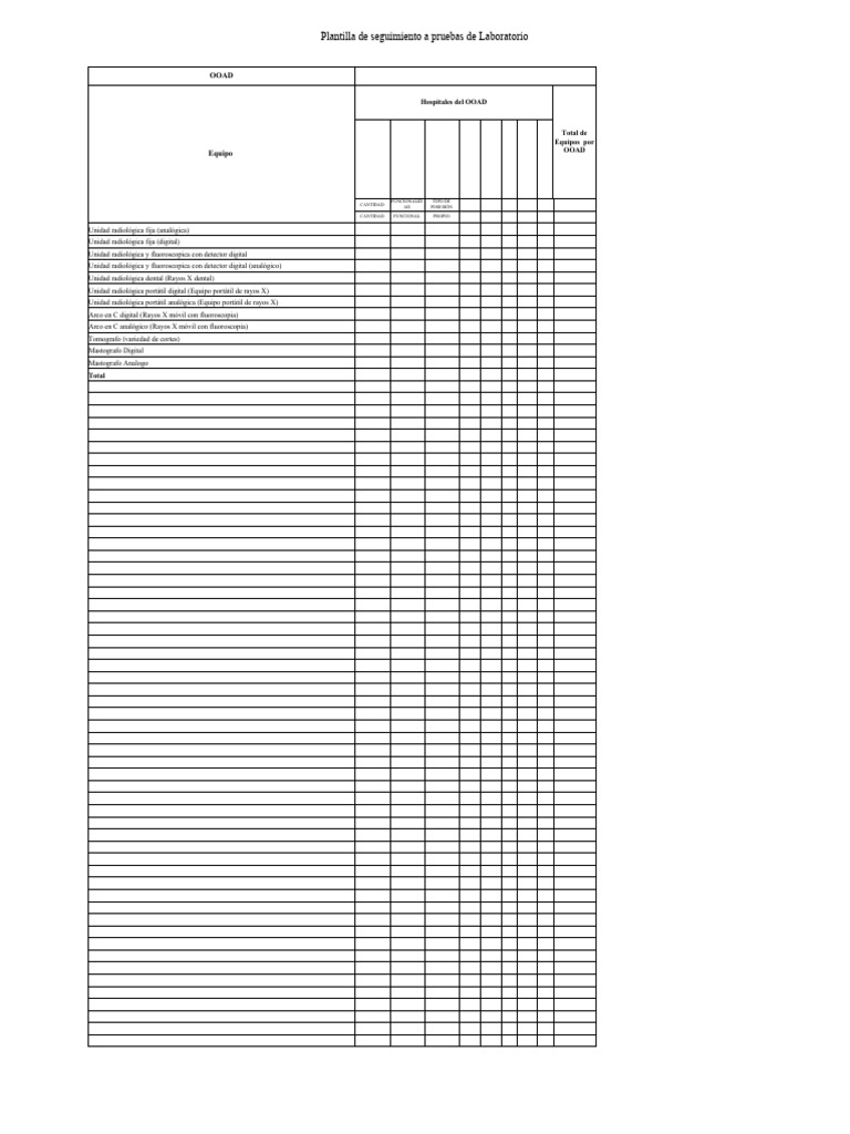 Plantilla para Equipos de Rayos X | PDF