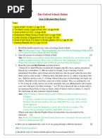 Year 11 Revision Sheet Term 1