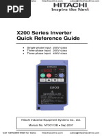 Hitachi X200 Quick Reference Guide