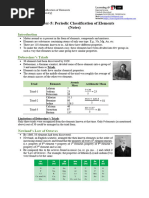 Periodic Classification of Elements Notes