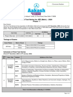 Final Test Series - JEE (Main & Adv) 2024 - Phase-I